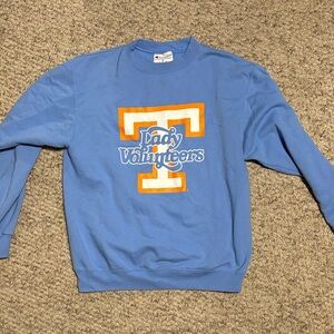 Champion Blue Crewneck with Orange Logo